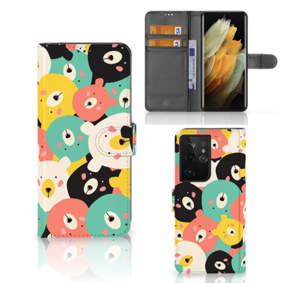 Samsung Galaxy S21 Ultra Leuk Hoesje Bears Samsung Galaxy S21 Ultra Leuk Hoesje Bears