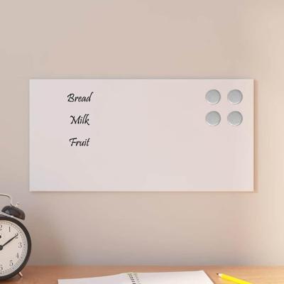 Magneetbord voor aan de wand 40x20 cm gehard glas wit