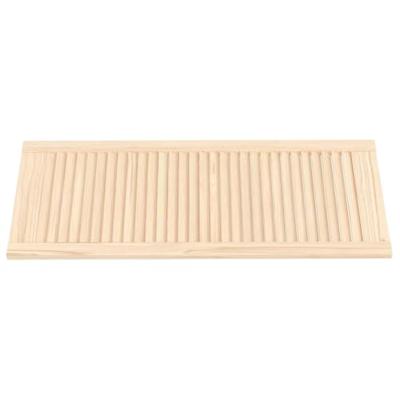 VidaXL Kastdeuren met lamellen 2 st 99,3x39,4 cm massief grenenhout