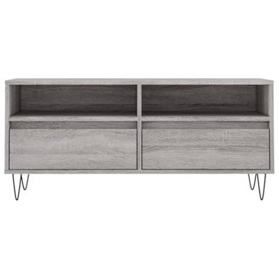 Tv-meubel 100x34,5x44,5 cm bewerkt hout grijs sonoma eikenkleur Tv-meubel 100x34,5x44,5 cm bewerkt hout grijs sonoma eikenkleur