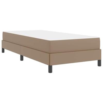 Bed met matras Cappuccino 100 x 200 cm Kunstleer