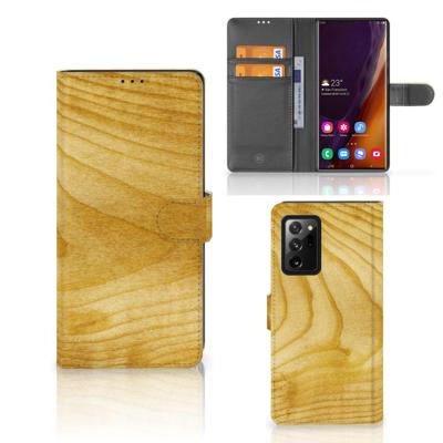 Samsung Galaxy Note20 Ultra | Book Style Case | Licht Hout