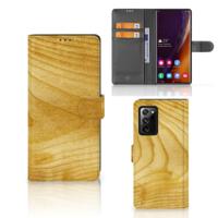 Samsung Galaxy Note20 Ultra | Book Style Case | Licht Hout - thumbnail