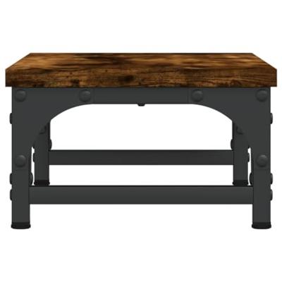 VidaXL Monitorstandaard 37x23x14 cm bewerkt hout gerookt eikenkleurig