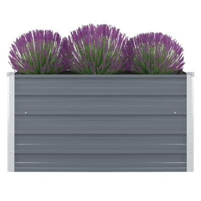 Plantenbak verhoogd 100x100x45 cm gegalvaniseerd staal grijs Plantenbak verhoogd 100x100x45 cm gegalvaniseerd staal grijs