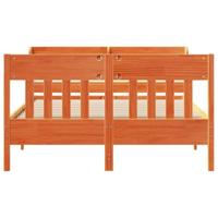 Bedframe zonder matras massief grenenhout wasbruin 120x190 cm - thumbnail