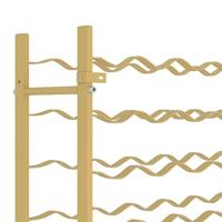 Wijnrek voor 36 flessen metaal goudkleurig - thumbnail