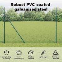 VidaXL Hexagon hek groen 1,6 x 25 m pvc - thumbnail