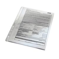 Leitz geperforeerde showtas Premium, ft A4, PVC, copy safe, transparant, pak van 100 stuks - thumbnail