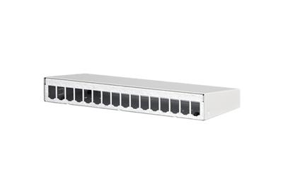 Metz Connect 130861-1602-E 16 poorten Netwerkpatchpaneel 483 mm (19) Zonder connectoren Wit Niet ingericht