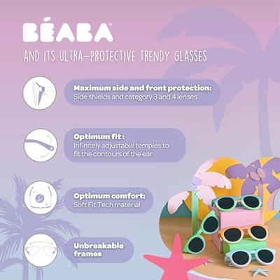 BEABA-zonnebril voor kinderen van 9 tot 24 maanden oud fluoriserend groen