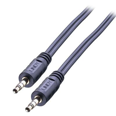 LINDY 35643 Jackplug Audio Aansluitkabel [1x Jackplug male 3,5 mm - 1x Jackplug male 3,5 mm] 3.00 m Zwart
