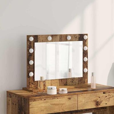 VidaXL Schmink spiegel rechthoekig met spiegel oudhout 60 x 45 x 18 cm VidaXL Schmink spiegel rechthoekig met spiegel oudhout 60 x 45 x 18 cm