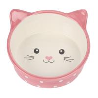 Happy Pet voerbak kat polka roze / creme - thumbnail