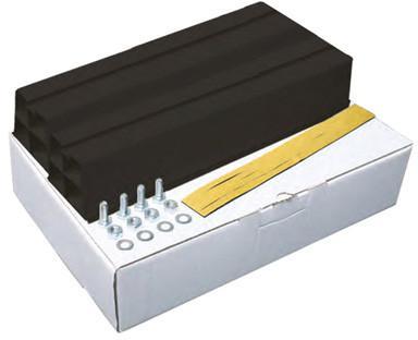 CANALIT Opstelbalken Kunststof 450x100x100 zwart compleet met toebehoren