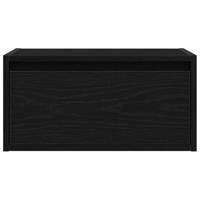 Nachtkastjes met LED's 2 st wandgemonteerd zwart eiken - thumbnail