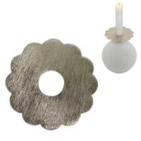 Stjernsund kaarsenring loua bloem zilverkleurig 9,3 cm | 24 stuks - thumbnail