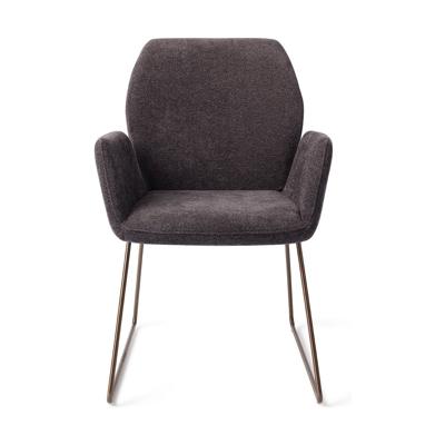 Jesper Home Eetkamerstoel 'Misaki' Slide Rose, kleur Almost Black