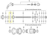 Shimano Afstandsbus links 8 mm - thumbnail