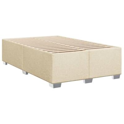 Bedframe zonder matras 120x200 cm stof crèmekleurig