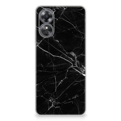 OPPO A17 | TPU | Siliconen hoesje | Marmer Zwart - Origineel Cadeau Vader