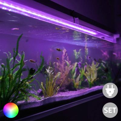 2 x RGB led strip: 150 - 200 cm complete set
