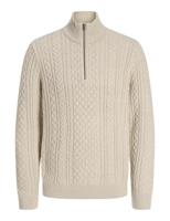 Jack & Jones Jprblusean Knit Cable Half Zip Sn Trui Silver Lining - thumbnail