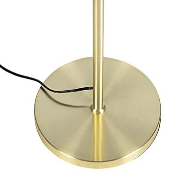 QAZQA Vloerlamp goud|messing met velours kap zwart 40|40 cm - Parte QAZQA Vloerlamp goud|messing met velours kap zwart 40|40 cm - Parte