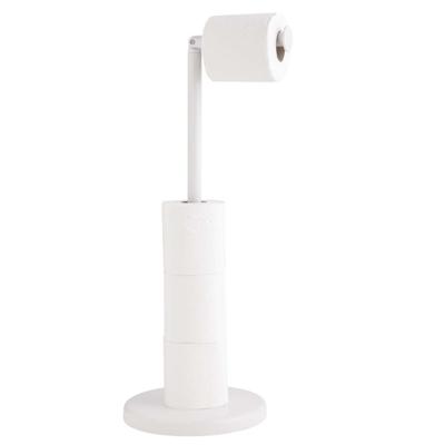 Toiletrolhouder metaal draaibaar wit