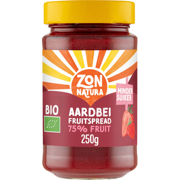 Zonnatura Biologische Fruitspread 75% Aardbei 250 g bij Jumbo