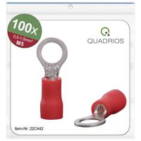Quadrios 22C442 Ringkabelschoen Dwarsdoorsnede (max.): 1.5 mm² Schachtdiameter: 5.3 mm Deels geïsoleerd Rood 1 set(s) - thumbnail