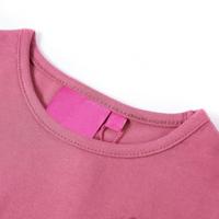 Kindershirt lange mouwen hert van pailletten 92 frambozenkleurig - thumbnail