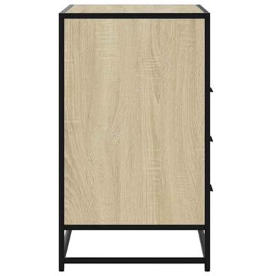 Ladekast 70x41x70 cm bewerkt hout sonoma eikenkleurig