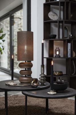 Light & Living TafellampDanialo hout met bruin 60cm - 1891052