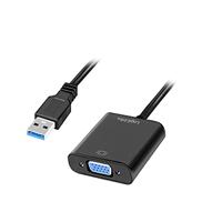 LogiLink UA0231 USB / VGA Adapter [1x USB 3.2 Gen 1 stekker A (USB 3.0) - 1x VGA-bus] Zwart 10.00 cm - thumbnail