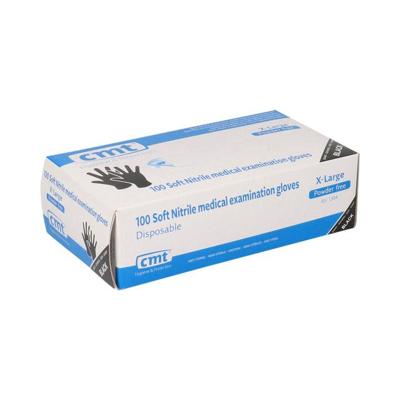 Handschoen CMT XL soft nitril zwart 100 stuks Handschoen CMT XL soft nitril zwart 100 stuks