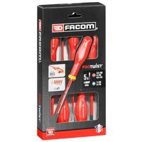 Facom set van 5 1000V schroevendraaiers met extra dun bled: sleuf en PZ - ATD.J5TVEPB - thumbnail
