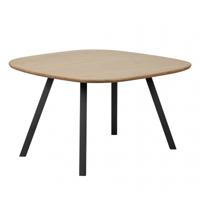 WOOOD Tablo Eettafel met 2-Stand Poot - Eiken - Naturel - 75x130x130 - thumbnail