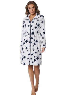 Rits damesbadjas met sterren - fleece-(40-42) M