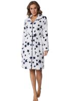Rits damesbadjas met sterren - fleece-(40-42) M - thumbnail