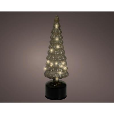 everlands kunstkerstboom LED glas groen Ø10x34cm
