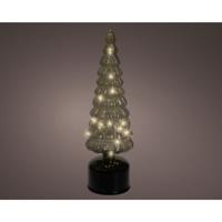 everlands kunstkerstboom LED glas roterend Ø10x34cm - thumbnail