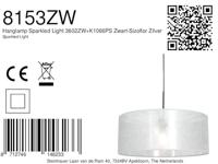 Steinhauer HanglampSparkled 50cm met zilvergrijze kap - 8153ZW - thumbnail