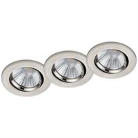 LED Inbouwspots 3-pack - Dimbaar 5W - Warm Wit 3000K - Mat Nikkel - thumbnail