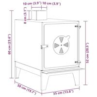 VidaXL Campingkachel 35x50x60 cm cortenstaal - thumbnail