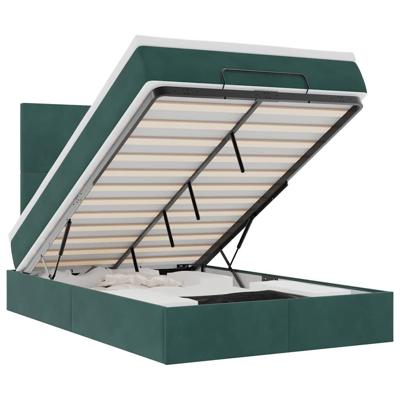 Ottoman bed met matrassen en LED's 120x190cm fluweel