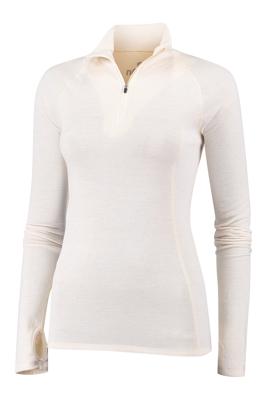 Rough Zip-Neck Thermo Control Longsleeve Dames | Almond | XL