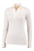 Rough Zip-Neck Thermo Control Longsleeve Dames | Almond | XL - thumbnail