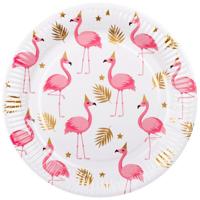 Flamingo Partybordjes 23cm (10st) - thumbnail