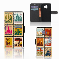 Samsung Galaxy J2 Pro 2018 Flip Cover Postzegels - thumbnail